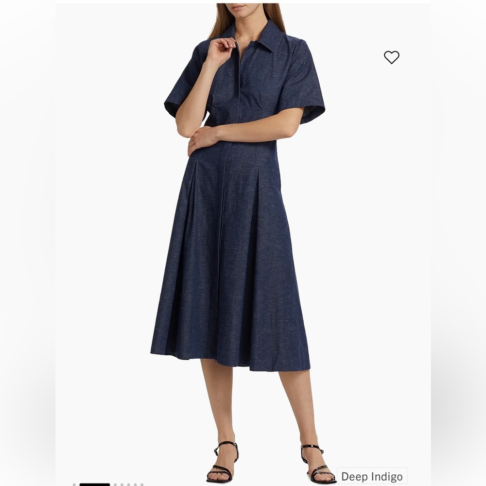 NWT: Vince Denim Shirt Midi Dress - current Season - Picture 3 of 15